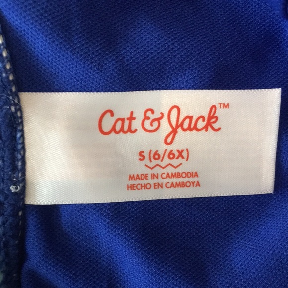 😻 Cat & Jack One Piece Girls Swimsuit Size Small 6/6X - Picture 3 of 3